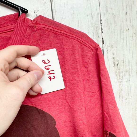 The North Face Top Men Size Small Red Graphic Short Sleeve Tee Shirt Casual - Picture 4 of 5